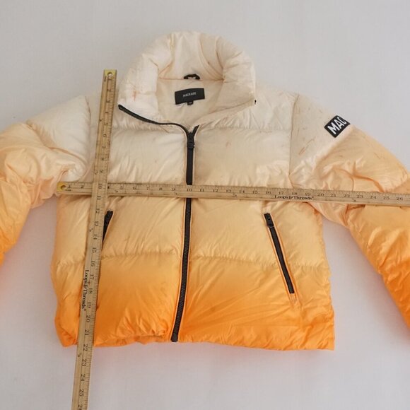 MACKAGE Evie Ombré Sunset 90% Duck Down Feather Cropped Puffer Jacket S - Picture 5 of 16